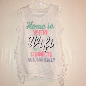 Children’s place fringe top only worn once size7/8